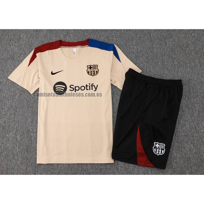 Chandal del Barcelona Manga Corta 2024 2025 Amarillo - Pantalon Corto
